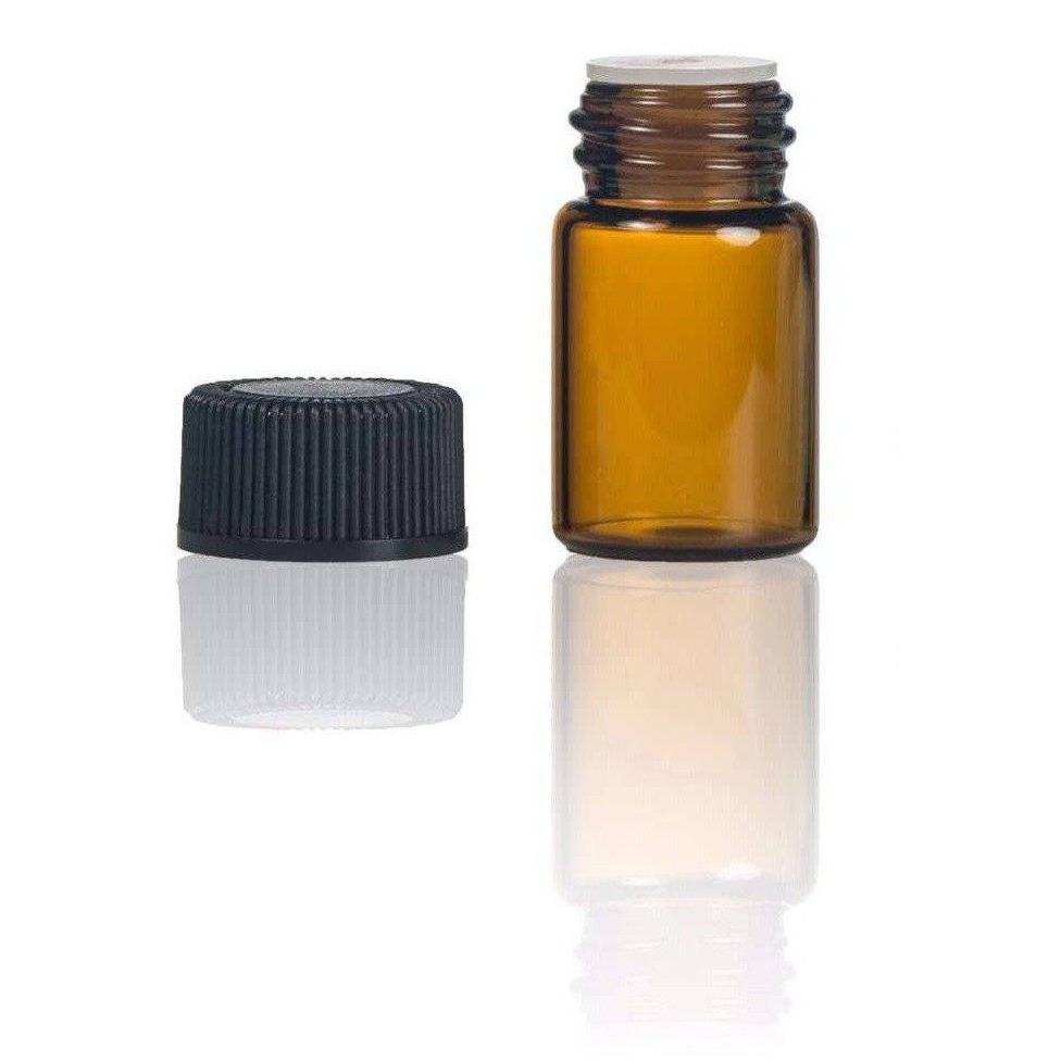 2 ml Amber Glass Vial w/ Orifice Reducer (Pack of 24) - Your Oil Tools