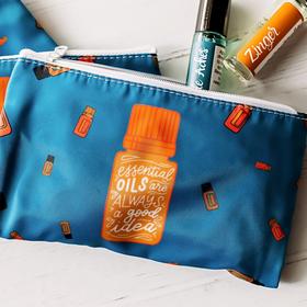 Essential Oils Are a Good Idea Pouch - BLUE