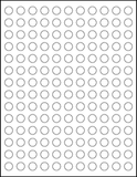 Circle Labels (blank)- 0.5" Weatherproof Matte Inkjet -  10 sheets of 154 labels
